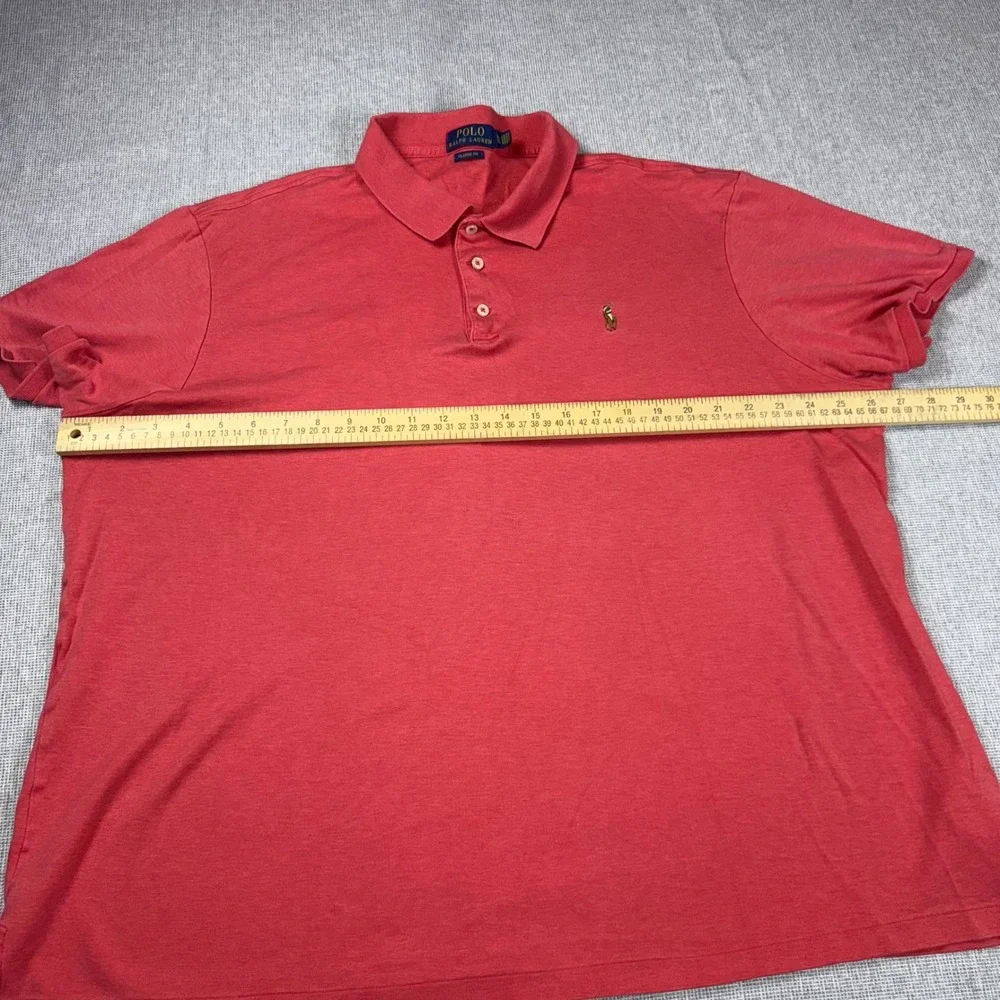 Polo Ralph Lauren Men XXL Salmon Pink Classic Fit Short Sleeve Cotton Polo Shirt
